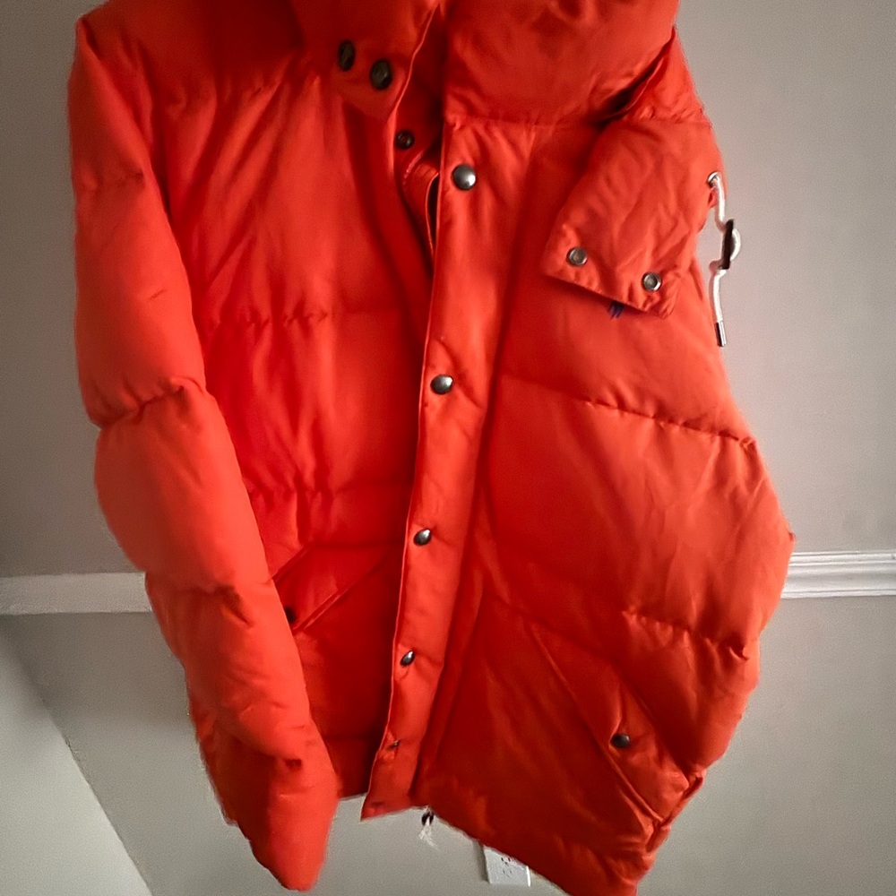Ralph Lauren Men's Vibrant Orange Puffer Jacket